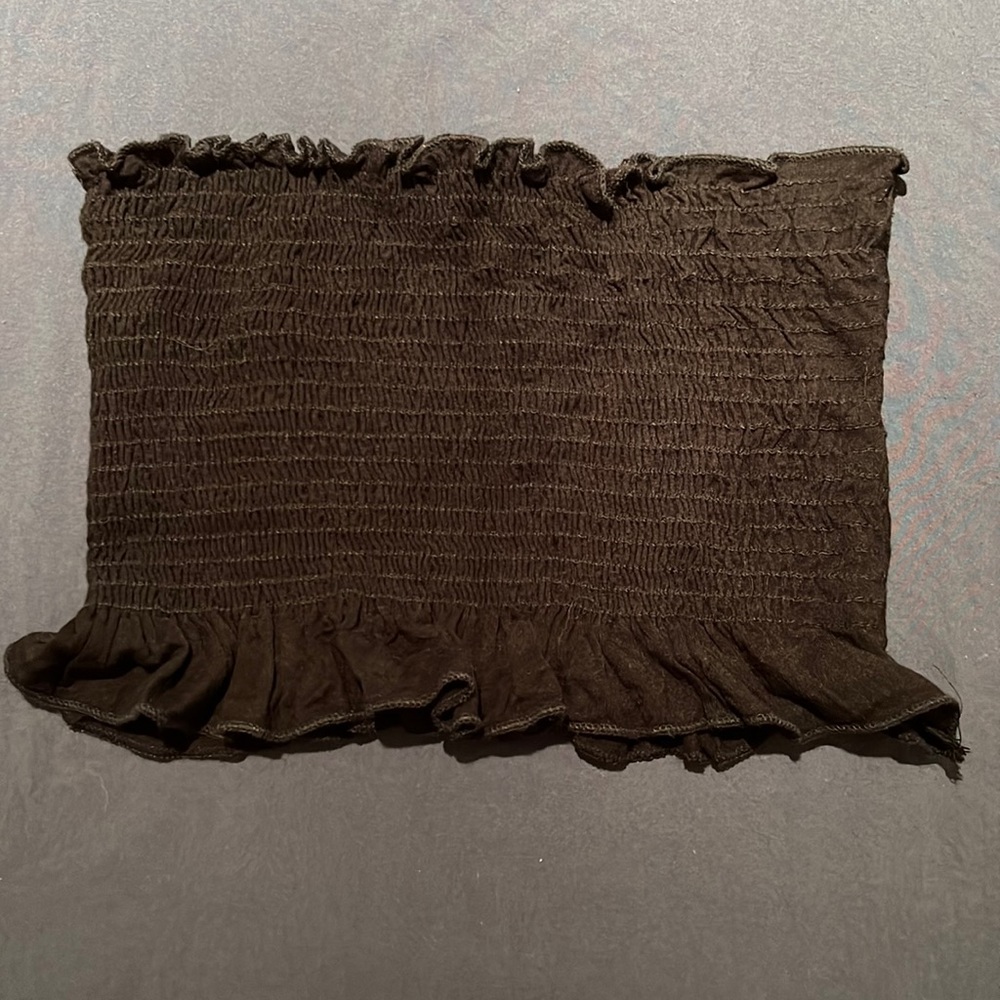 Tube top with ruffles